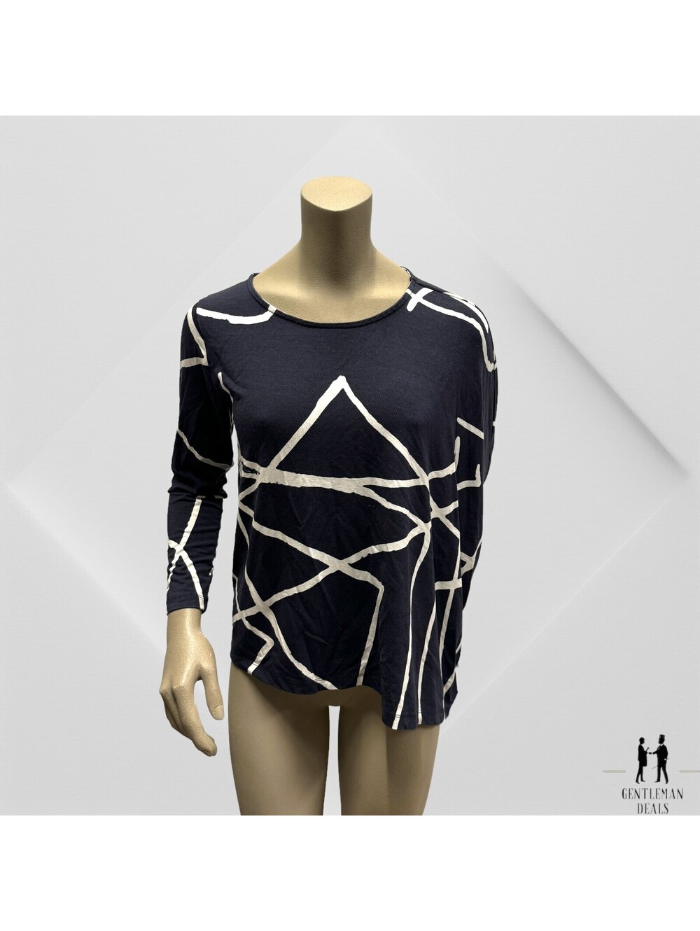 RUTI Ruti Jumper Sweater Irregular sleeves Pullover Top XS S Navy Blue Viscose